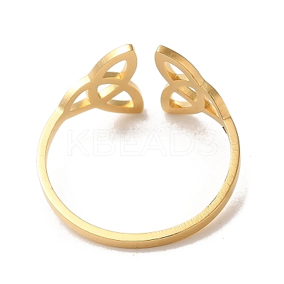 304 Stainless Steel Open Cuff Ring RJEW-Z026-06G-1