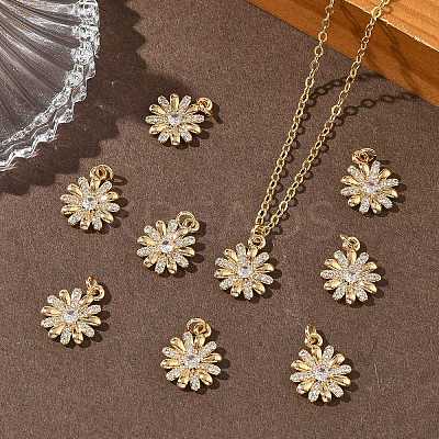 SHEGRACE Brass Clear Cubic Zirconia Charms XGRQ4G046-537G-1