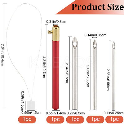 Punch Embroidery Needle Pen & Easy Automatic Threader Set DIY-WH0453-88A-1