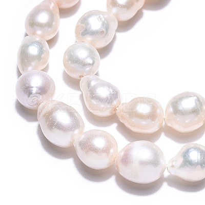 Natural Baroque Pearl Keshi Pearl Beads Strands X1-PEAR-S020-F01-01-1