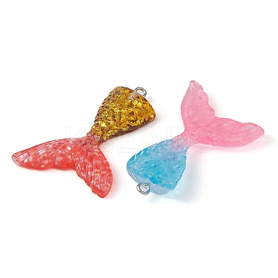 10Pcs 5 Colors Gradient Color Resin Pendants CRES-YW0001-21-1