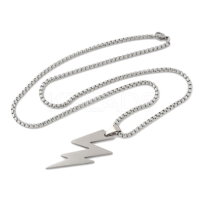 201 Stainless Steel Pendant Necklaces NJEW-D307-02P-A-1