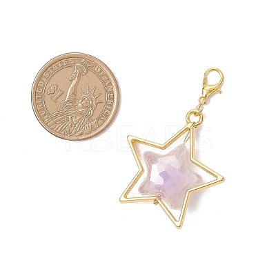 Star Acrylic Pendant Decorations HJEW-JM03395-1