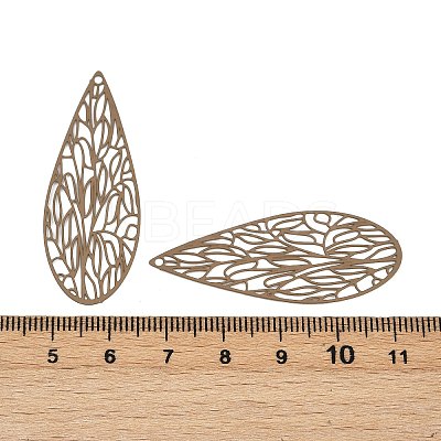 Spray Painted 430 Stainless Steel Pendants STAS-H236-01B-1