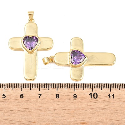 Brass Glass Pendants KK-P353-12G-1