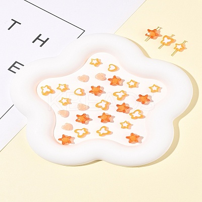 200Pcs 5 Styles Transparent Acrylic Beads TACR-FS0001-54C-1