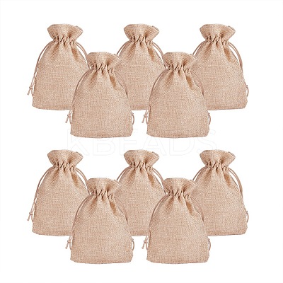 Burlap Packing Pouches Drawstring Bags ABAG-PH0001-14x10cm-05-1