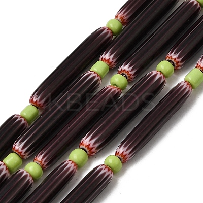 Handmade Lampwork Chevron Beads LAMP-Z019-01-02-1