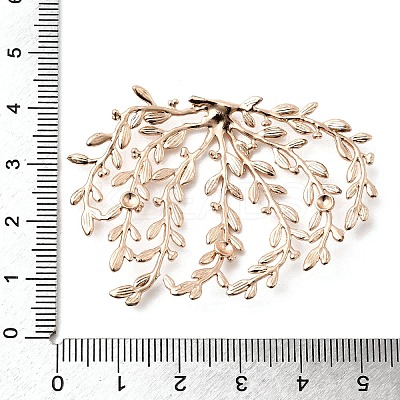 Brass Branch Shape Blank Prong Bead Settings KK-D017-01KCG-1