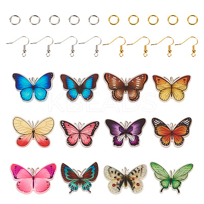 DIY Butterfly Earring Making Kit DIY-TA0006-02-1