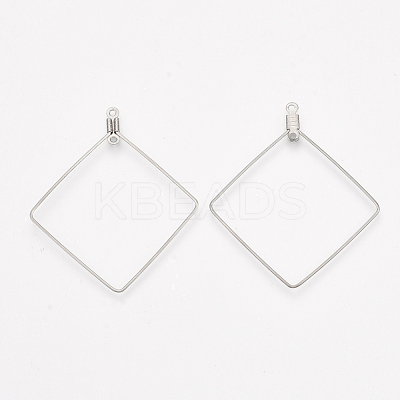 Tarnish Resistant 304 Stainless Steel Wire Pendants STAS-S103-10-1