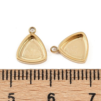 304 Stainless Steel Pendant Cabochon Settings STAS-A194-05F-G-1