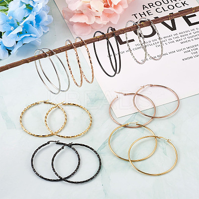 Stainless Steel Hoop Earrings STAS-TA0001-17-1