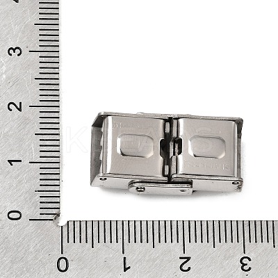 Tarnish Resistant 201 Stainless Steel Watch Band Clasps STAS-P221-22B-P-01-1
