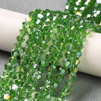 Transparent Electroplate Glass Beads Strands EGLA-A039-T2mm-B03-1