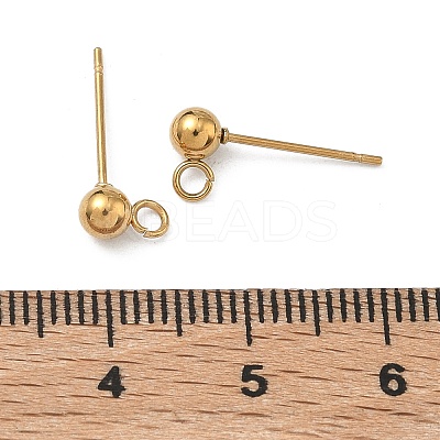304 Stainless Steel Stud Earring Findings STAS-P448-11C-G-1