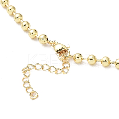 Rack Plating Brass Ball Chain Necklaces for Women NJEW-G102-01B-G-1