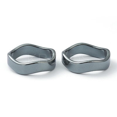 Non-magnetic Synthetic Hematite Finger Rings RJEW-H544-03G-1