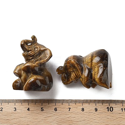 Natural Tiger Eye Carved Figurines DJEW-L023-D07-1