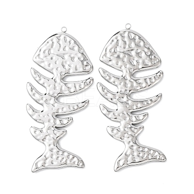 Textured 304 Stainless Steel Big Pendants STAS-Z177-04P-1