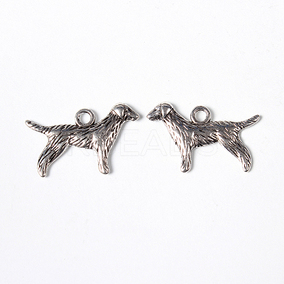 Tibetan Style Alloy Puppy Pendants X-LF9881Y-NF-1
