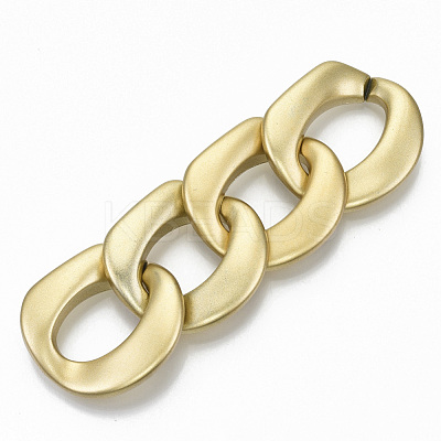 Opaque Spray Painted Acrylic Linking Rings OACR-S021-61A-B01-1