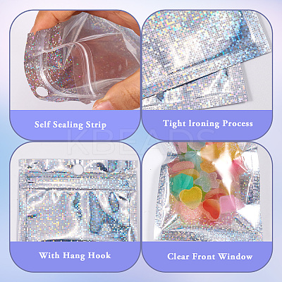 40Pcs 4 Styles Laser Plastic Resealable Bags OPP-TA0001-11-1