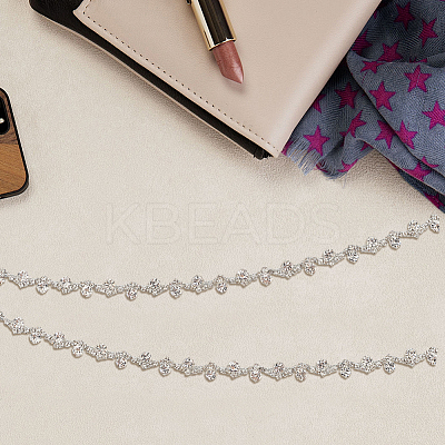 S-shaped Glass Rhinestone and Iron Cup Chains DIY-WH20032-25S-01-1