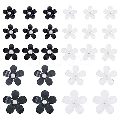 100Pcs 10 Styles Flower Resin Cabochons RESI-TA0004-28A-1