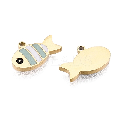 Ion Plating(IP) 316L Surgical Stainless Steel Charms STAS-D035-01B-G-02-1