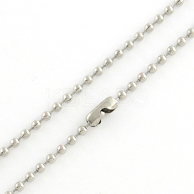 Tarnish Resistant 304 Stainless Steel Ball Chain Necklace Making X-NJEW-R225-06-1