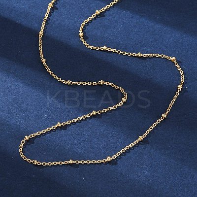 Long-Lasting Plated Brass Cable Chain Necklaces NJEW-K112-09G-NF-1