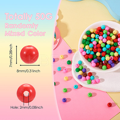 50G Opaque Acrylic Beads MACR-TA0001-83-1