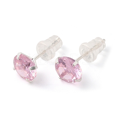 Cubic Zirconia Diamond Stud Earrings STER-M105-01C-S-1