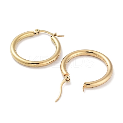 Ring 304 Stainless Steel Hoop Earrings for Women Men EJEW-B049-01B-G-1