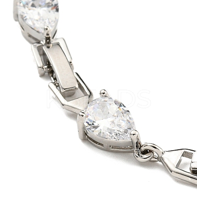 Brass Micro Pave Cubic Zirconia Necklaces NJEW-H027-01P-03-1