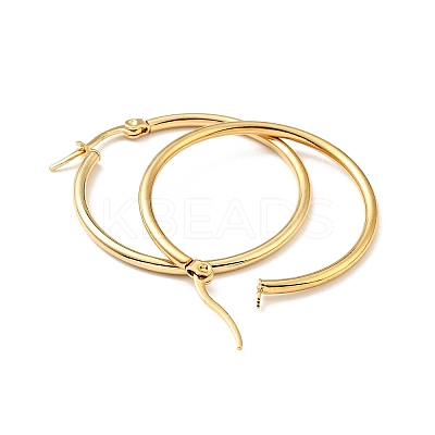 PVD Vacuum Plating 201 Stainless Steel Hoop Earrings with 304 Stainless Steel Pins for Women LS-EJEW-D279-12G-04-1