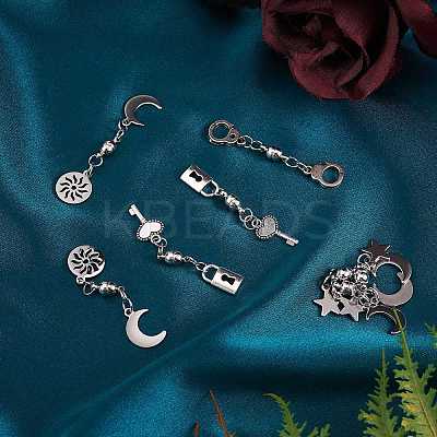 20 Sets 4 Style Round Brass Magnetic Clasps FIND-SZ0001-94-1