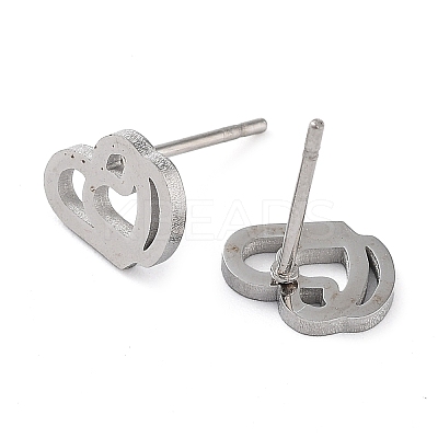 Non-Tarnish 304 Stainless Steel Stud Earrings EJEW-M242-02C-P-1