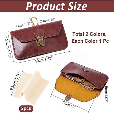 2Pcs PU Leather Waist Bag AJEW-NB0003-40-1