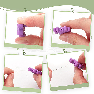 24Pcs 6 Colors Spider Food Grade Eco-Friendly Silicone Focal Beads SIL-AR0001-12-1