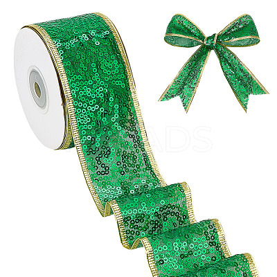 Christmas Theme 10 Yards Polyester Ribbon OCOR-WH0070-238A-1