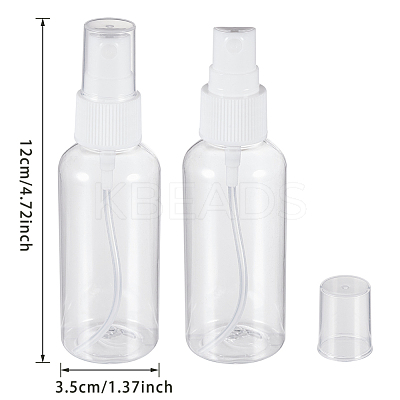 60ml Transparent PET Plastic Refillable Spray Bottle MRMJ-BC0001-51-1