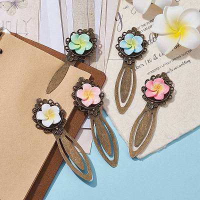 Tibetan Style Alloy Bookmark Clips AJEW-JK00290-1