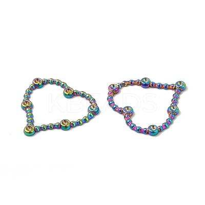 Ion Plating(IP) 304 Stainless Steel Linking Ring Rhinestone Settings STAS-A070-27MC-1