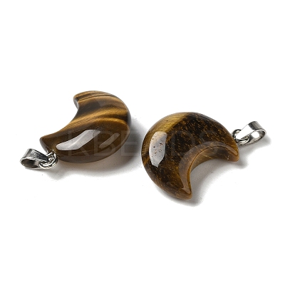 Natural Tiger Eye Pendants G-H035-01P-01-1