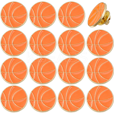 16Pcs Sport Enamel Pins JEWB-DC0001-24A-1