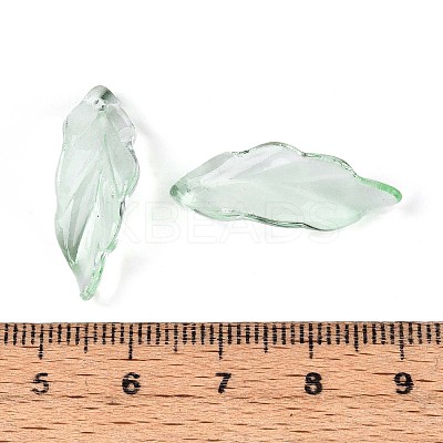 Baking Paint Transparent Glass Pendants DGLA-N014-01E-1