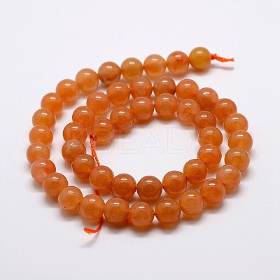 Natural Red Aventurine Bead Strands X-G-P257-03-8mm-1
