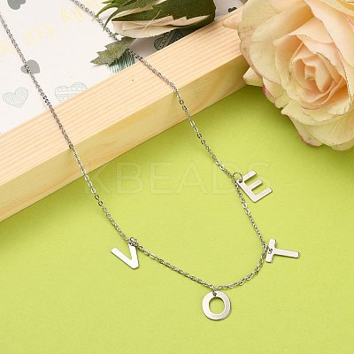 Non-Tarnish 304 Stainless Steel Pendant Necklaces NJEW-JN03127-01-1